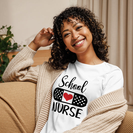 Women's Relaxed T-Shirt Medical - School Nurse #2